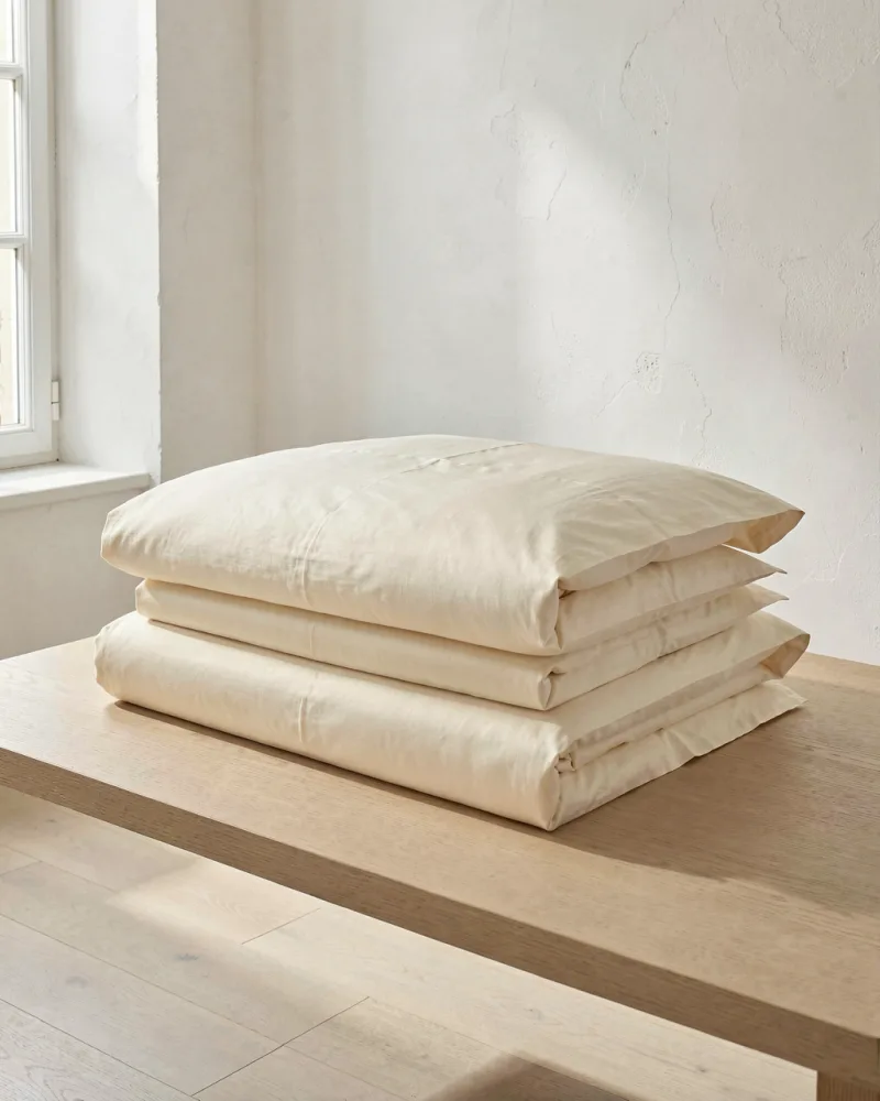 Cloud Egyptian Sateen Bedding Set — folded