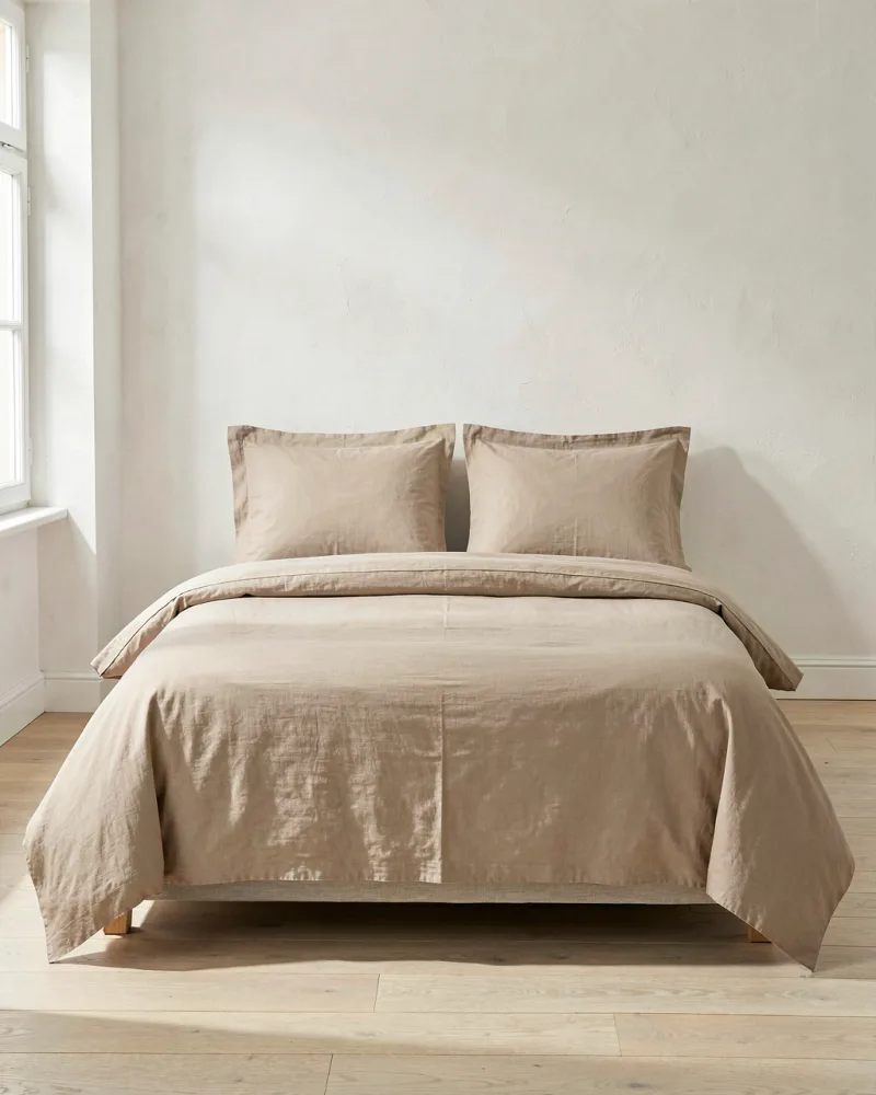 Dune Crisp Percale Bedding Set